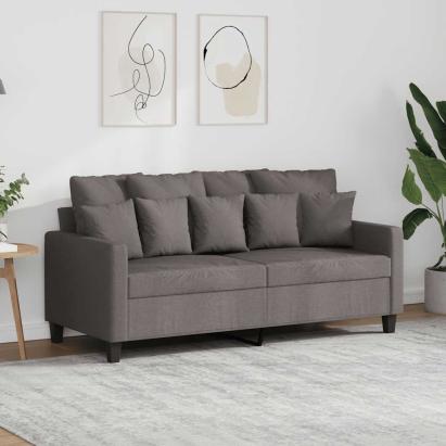 Canapea cu 2 locuri, gri taupe, 140 cm, material textil GartenMobel Dekor