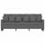 Canapea cu 3 locuri, gri închis, 180 cm, material textil GartenMobel Dekor