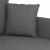 Canapea cu 3 locuri, gri închis, 180 cm, material textil GartenMobel Dekor