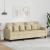 Canapea cu 3 locuri, crem, 180 cm, material textil GartenMobel Dekor