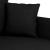 Canapea cu 3 locuri, negru, 180 cm, material textil GartenMobel Dekor