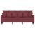 Canapea cu 3 locuri, roșu vin, 180 cm, material textil GartenMobel Dekor