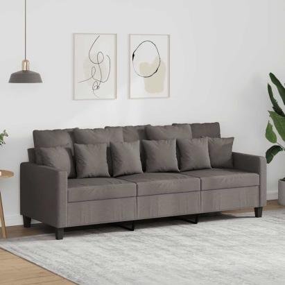 Canapea cu 3 locuri, taupe, 180 cm, material textil GartenMobel Dekor