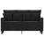 Canapea cu 2 locuri, negru, 120 cm, catifea GartenMobel Dekor