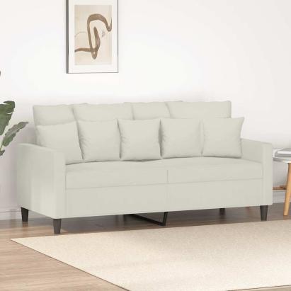 Canapea cu 2 locuri, crem, 140 cm, catifea GartenMobel Dekor