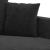 Canapea cu 3 locuri, Negru, 180 cm, catifea GartenMobel Dekor