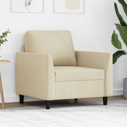 Canapea de o persoană, crem, 60 cm, piele ecologică GartenMobel Dekor