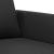 Canapea cu 2 locuri, negru, 120 cm, piele ecologică GartenMobel Dekor