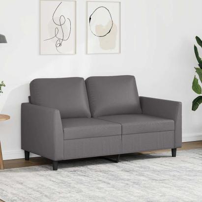 Canapea cu 2 locuri, gri, 120 cm, piele ecologică GartenMobel Dekor