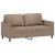 Canapea cu 2 locuri, cappuccino, 140 cm, piele ecologică GartenMobel Dekor
