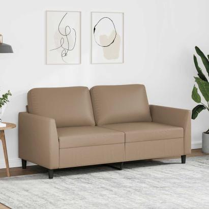 Canapea cu 2 locuri, cappuccino, 140 cm, piele ecologică GartenMobel Dekor