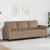 Canapea cu 3 locuri, cappuccino, 180 cm, piele ecologică GartenMobel Dekor