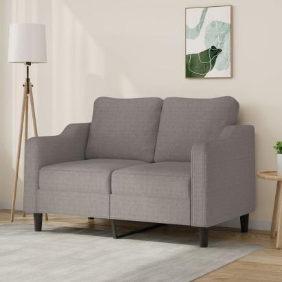 Canapea cu 2 locuri, gri taupe, 120 cm, material textil GartenMobel Dekor