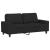 Canapea cu 2 locuri, negru, 140 cm, material textil GartenMobel Dekor