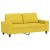 Canapea cu 2 locuri, galben deschis, 140 cm, material textil GartenMobel Dekor