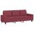 Canapea cu 3 locuri, roșu vin, 180 cm, material textil GartenMobel Dekor