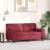 Canapea cu 2 locuri, roșu vin, 120 cm, material textil GartenMobel Dekor