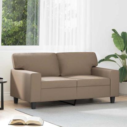Canapea cu 2 locuri, cappuccino, 120 cm, piele ecologică GartenMobel Dekor