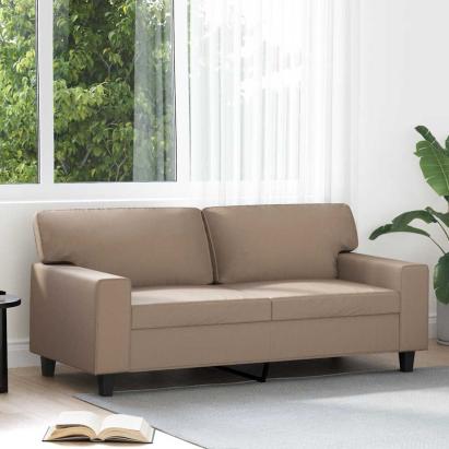 Canapea cu 2 locuri, cappuccino, 140 cm, piele ecologică GartenMobel Dekor