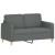 Canapea cu 2 locuri, gri închis, 120 cm, material textil GartenMobel Dekor