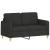 Canapea cu 2 locuri, negru, 120 cm, material textil GartenMobel Dekor