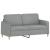 Canapea cu 2 locuri, gri deschis, 140 cm, material textil GartenMobel Dekor