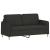 Canapea cu 2 locuri, negru, 140 cm, material textil GartenMobel Dekor