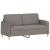 Canapea cu 2 locuri, gri taupe, 140 cm, material textil GartenMobel Dekor