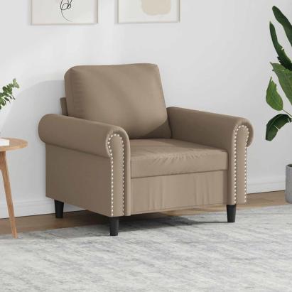 Canapea de o persoană, cappuccino, 60 cm, piele ecologică GartenMobel Dekor