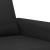 Canapea cu 2 locuri, negru, 120 cm, piele ecologică GartenMobel Dekor
