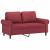 Canapea cu 2 locuri, roșu vin, 120 cm, material textil GartenMobel Dekor