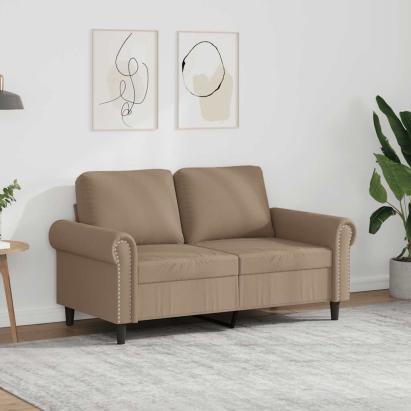 Canapea cu 2 locuri, cappuccino, 120 cm, piele ecologică GartenMobel Dekor
