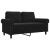 Canapea cu 2 locuri, negru, 120 cm, catifea GartenMobel Dekor