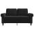 Canapea cu 2 locuri, negru, 120 cm, catifea GartenMobel Dekor