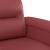 Canapea cu 2 locuri, roșu vin, 120 cm, material textil GartenMobel Dekor