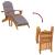 Scaun de grădină Adirondack & suport picioare lemn masiv acacia GartenMobel Dekor