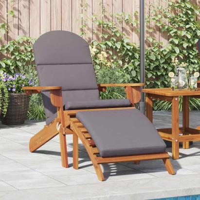 Scaun de grădină Adirondack & suport picioare lemn masiv acacia GartenMobel Dekor