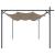 Pergola cu acoperiș retractabil, gri taupe, 395x292x230 cm GartenMobel Dekor