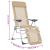 Scaune camping pliante cu suport picioare 2 buc. crem textilenă GartenMobel Dekor