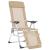 Scaune camping pliante cu suport picioare 2 buc. crem textilenă GartenMobel Dekor