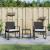 Set mobilier de grădină cu perne, 3 piese, negru, PP ratan GartenMobel Dekor