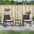 Set mobilier de grădină cu perne, 3 piese, maro, PP ratan GartenMobel Dekor