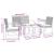 Set mobilier de grădină cu perne, 5 piese, negru, PP ratan GartenMobel Dekor