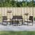 Set mobilier de grădină cu perne, 5 piese, maro, PP ratan GartenMobel Dekor