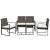Set mobilier de grădină cu perne, 5 piese, maro, PP ratan GartenMobel Dekor