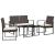 Set mobilier de grădină cu perne, 5 piese, maro, PP ratan GartenMobel Dekor