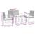 Set mobilier de grădină cu perne, 5 piese, gri închis, PP ratan GartenMobel Dekor