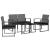 Set mobilier de grădină cu perne, 5 piese, gri închis, PP ratan GartenMobel Dekor