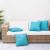 Perne decorative Simplu cu pernă 4 pcs Turcoaz 50 x 50 cm GartenMobel Dekor