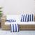 Perne decorative, 4 buc., dungi albastru&alb, 60x60 cm, textil GartenMobel Dekor
